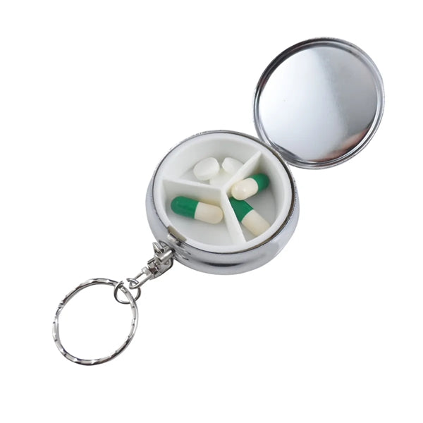 Round Shape Metal Pill Box