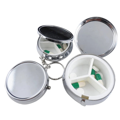 Round Shape Metal Pill Box
