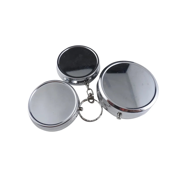 Round Shape Metal Pill Box