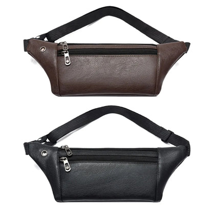 PU Earphone Hole Fanny Pack