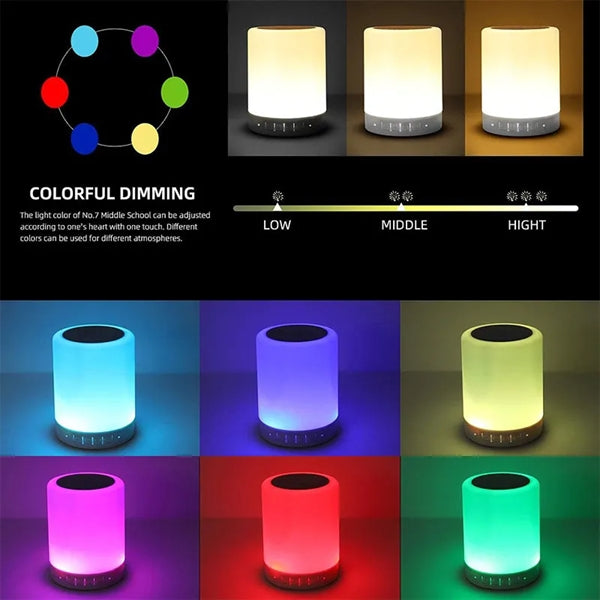 Night Light Bluetooth Speaker Wireless Touch Control