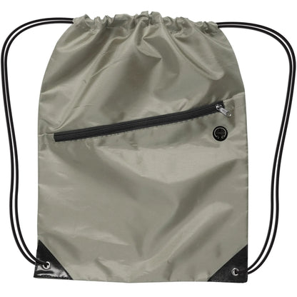 Drawstring Sports Backpack With Zipper
