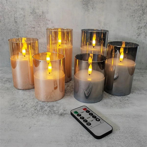 Glass Flameless Candle