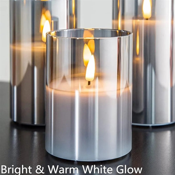 Glass Flameless Candle