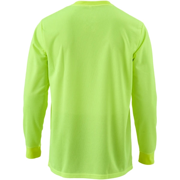 High Viz Non-ANSI Safety Long Sleeve Tee Shirt W/ Pocket
