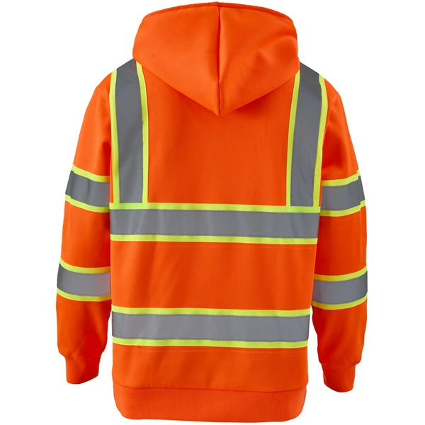 Hi Viz Class 3 Two Tone Reflective Tape Safety Hoodie