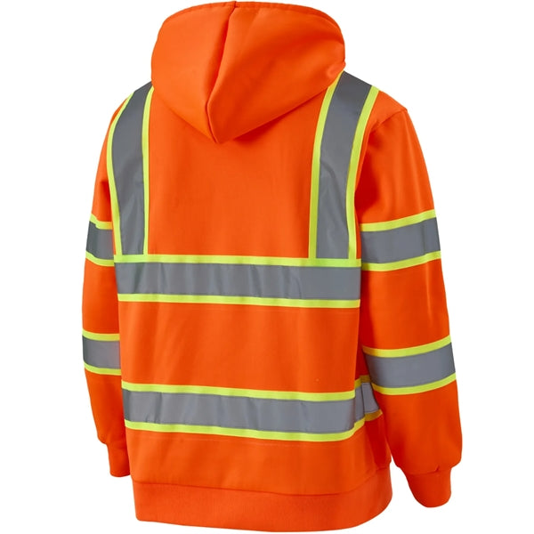 Hi Viz Class 3 Two Tone Reflective Tape Safety Hoodie