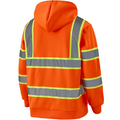 Hi Viz Class 3 Two Tone Reflective Tape Safety Hoodie