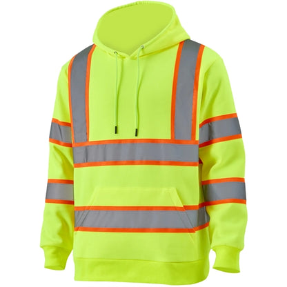 Hi Viz Class 3 Two Tone Reflective Tape Safety Hoodie