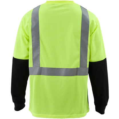 Hi Vis Class 2 Reflective Color Block Safety Pocket T-Shirt