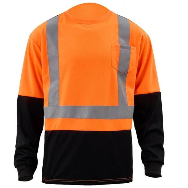 Hi Vis Class 2 Reflective Color Block Safety Pocket T-Shirt