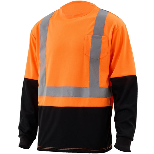Hi Vis Class 2 Reflective Color Block Safety Pocket T-Shirt