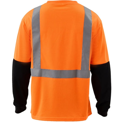 Hi Vis Class 2 Reflective Color Block Safety Pocket T-Shirt