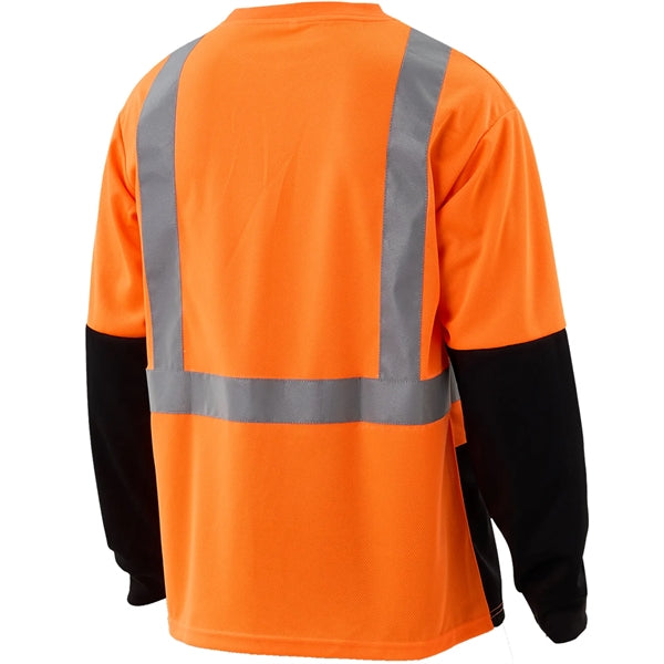 Hi Vis Class 2 Reflective Color Block Safety Pocket T-Shirt