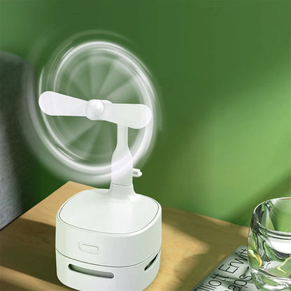 Desktop Vacuum Cleaner with Lamp Wirleess charging Fan Alarm
