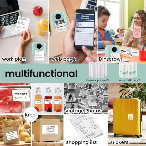 Bluetooth Wireless Portable Phone Printer