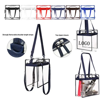 12 " x 12 " x 5 " Clear Pvc Tote Bag
