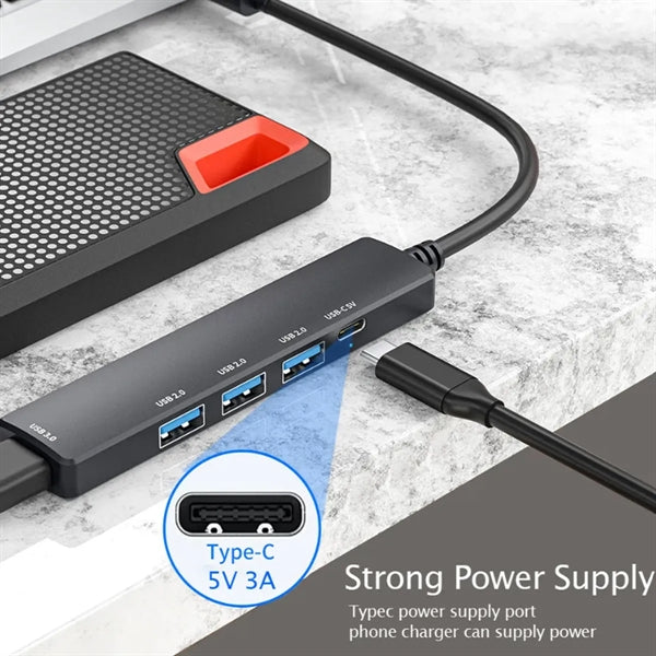 5 Ports USB 3.0 HUB Type C Multi Splitter Extension Adapter