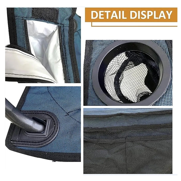 Camping Chair with Built-in 4 Can Cooler Pouch(300lb Capacit