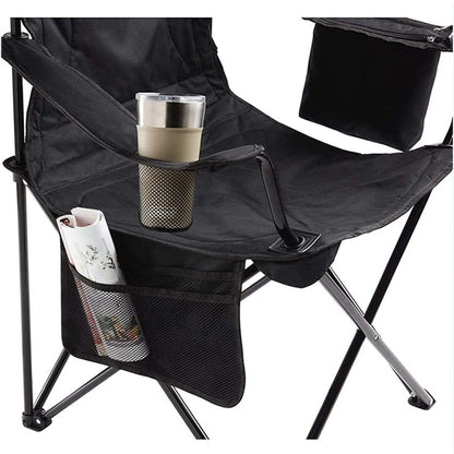 Camping Chair with Built-in 4 Can Cooler Pouch(300lb Capacit