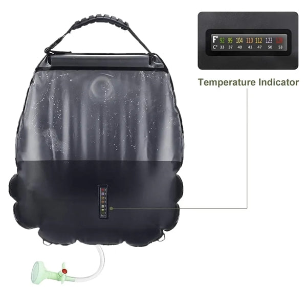 5 gallons/20L Solar Heating Camping Shower Bag