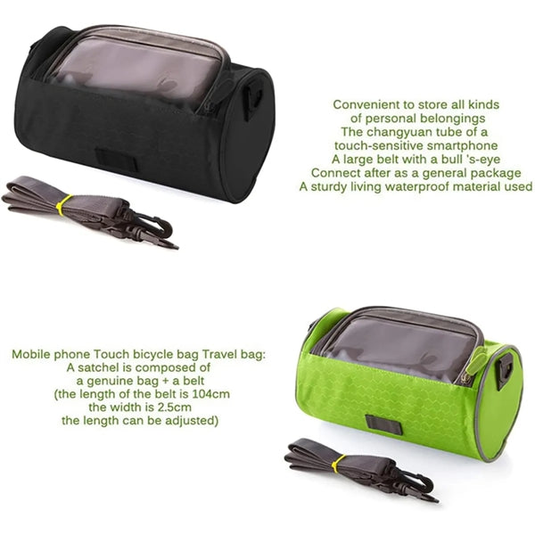 Large Capacity Outdoor Bike Handlebar Bag With Touch Screen