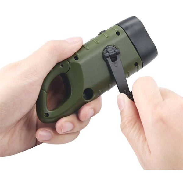 Portable LED Multifunction Solar Hand Crank Flashlight