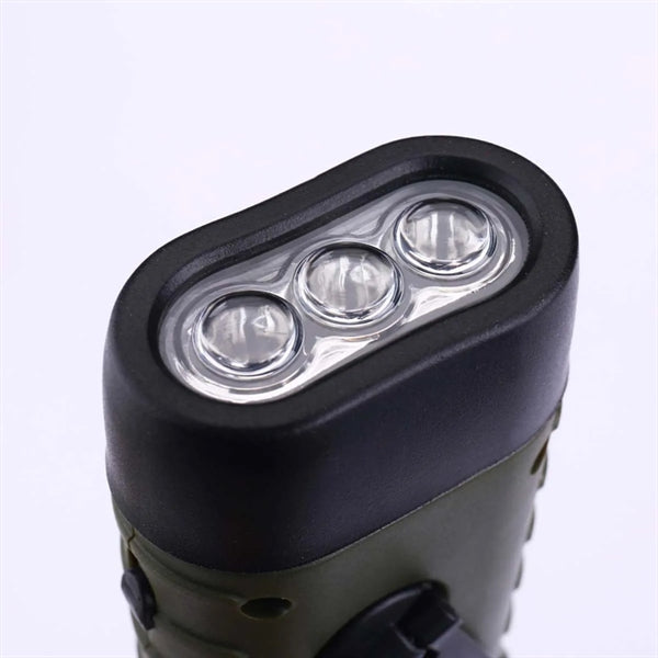 Portable LED Multifunction Solar Hand Crank Flashlight