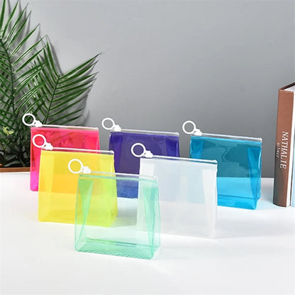 Transparent Zipper Three-Dimensional Cosmetic Bag