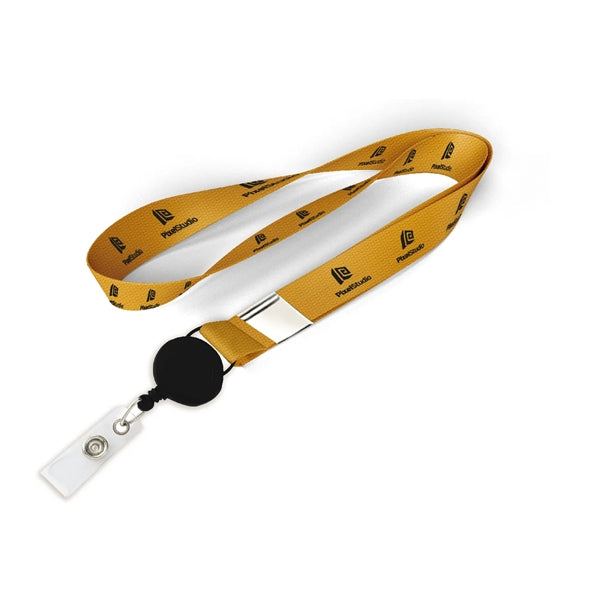 3/4" Polyester/Badge Reel Lanyard Combo