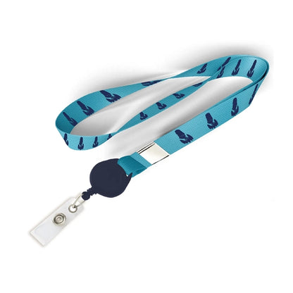 3/4" Polyester/Badge Reel Lanyard Combo-A