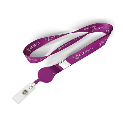 Polyester/Badge Reel Lanyard Combo-A