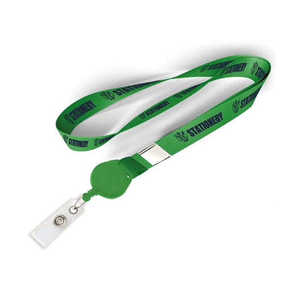 Polyester/Badge Reel Lanyard Combo-B
