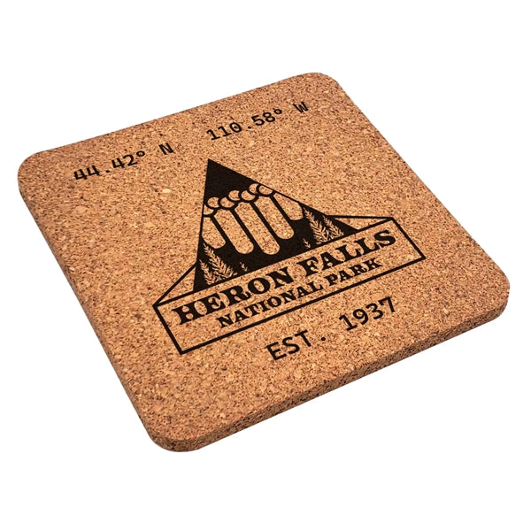 Cork Wood Coaster - Laser Etched