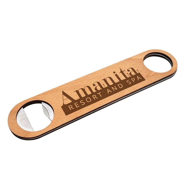 Beechwood Bottle Opener - Laser Etched