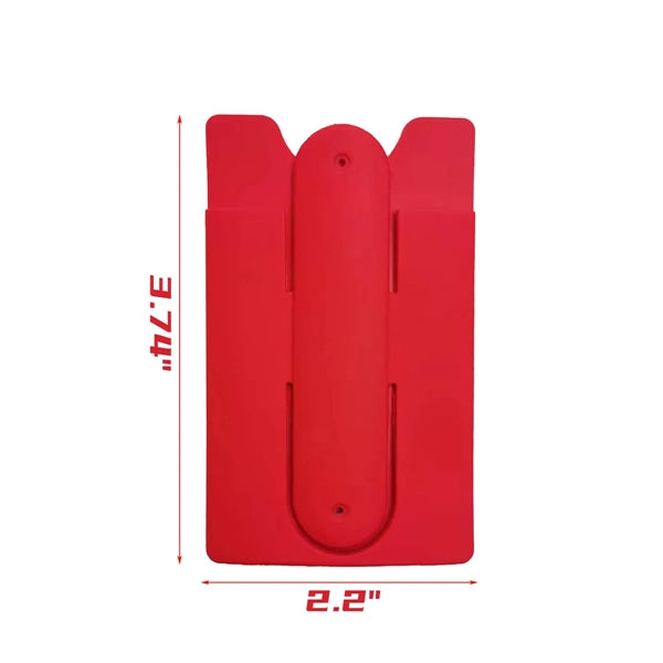Convenient Stick-On Card Holder Cell Phone Stand Pouch Case