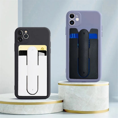Convenient Stick-On Card Holder Cell Phone Stand Pouch Case