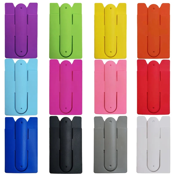 Convenient Stick-On Card Holder Cell Phone Stand Pouch Case
