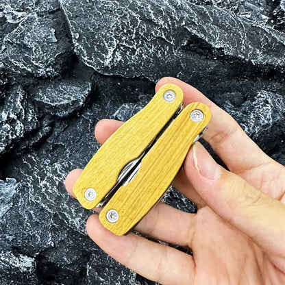 Personalized Multi-Function Pocket Pliers with Wooden Handle