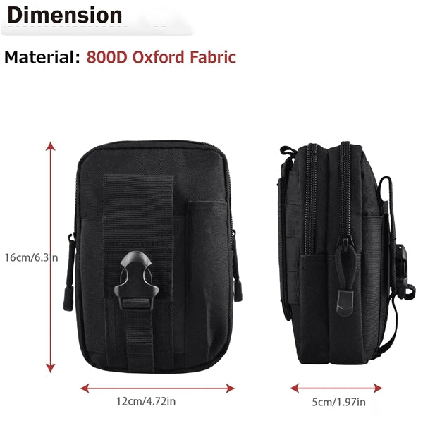Tactical Molle Pouch with Phone Belt Clip Holder