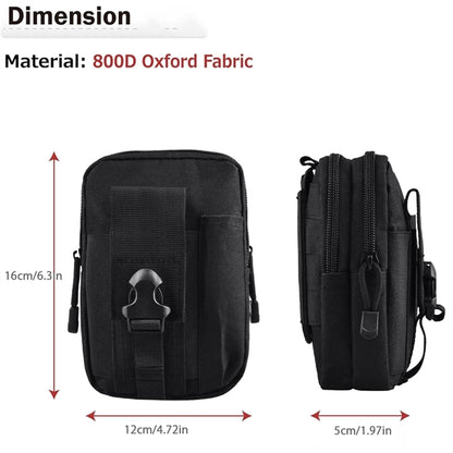 Tactical Molle Pouch with Phone Belt Clip Holder