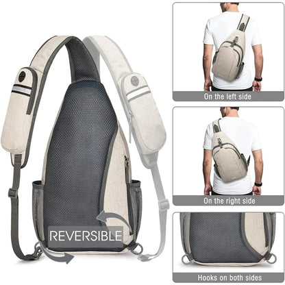 Sling Crossbody Chest Bag Backpack for Hiking Travel