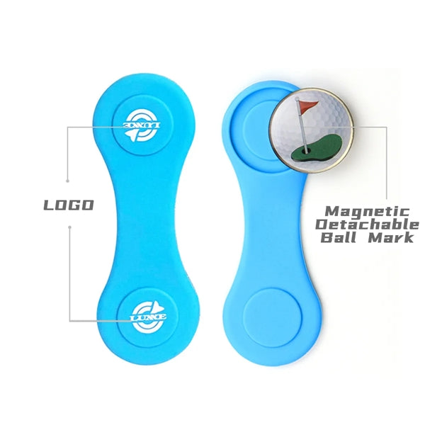 Silicone Golf Ball Marker Hat Clip Strong Magnetic Closure