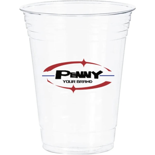 Custom Recycled 16 oz Soft Sided Clear Plastic Cup