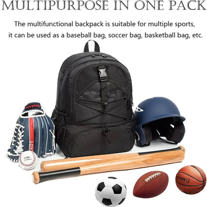 Backpack Can Hold Sports Gear Such As Helmet Basketball
