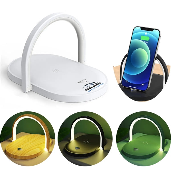 Wireless Charging Bedside Night Light Holder Three-In-One