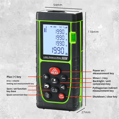 Handheld Digital Infrared Laser Measuring Distance Meter