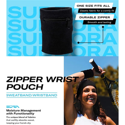 Wrist Band with Zipper Pouch