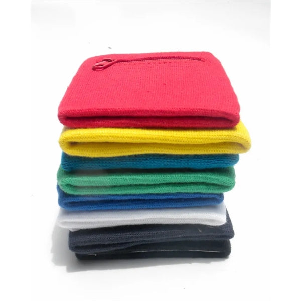 Wrist Band with Zipper Pouch