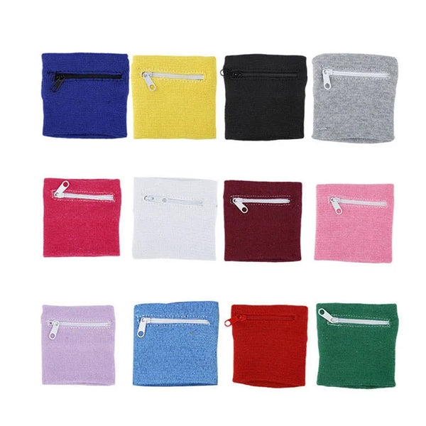 Wrist Band with Zipper Pouch